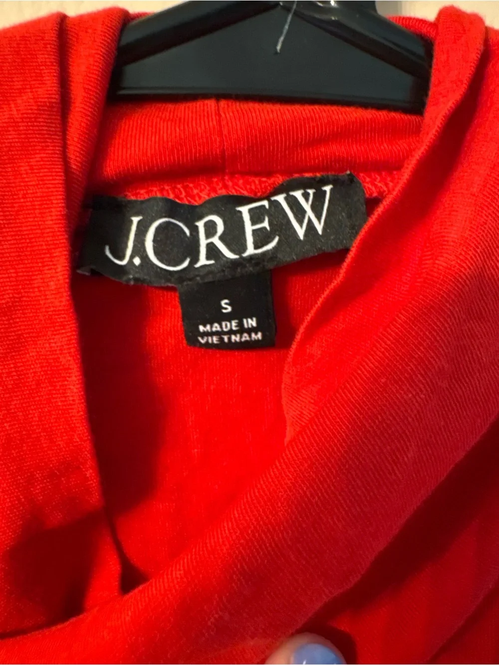 J. Crew Red Long-Sleeve Turtleneck Top